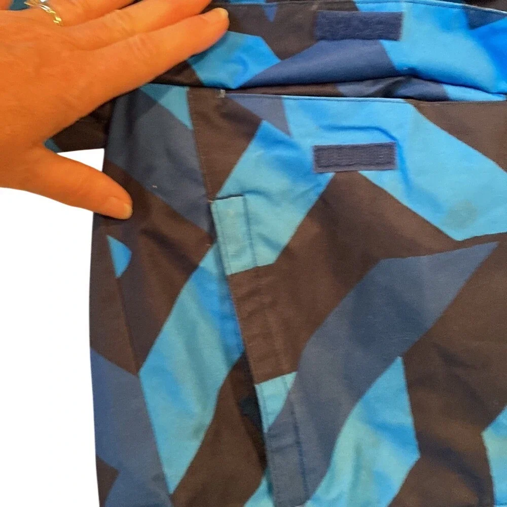 Columbia Kids Blue Geometric‎ Pattern Winter Jacket Hooded